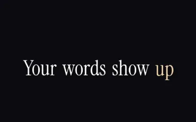 Lyrics shown word by word